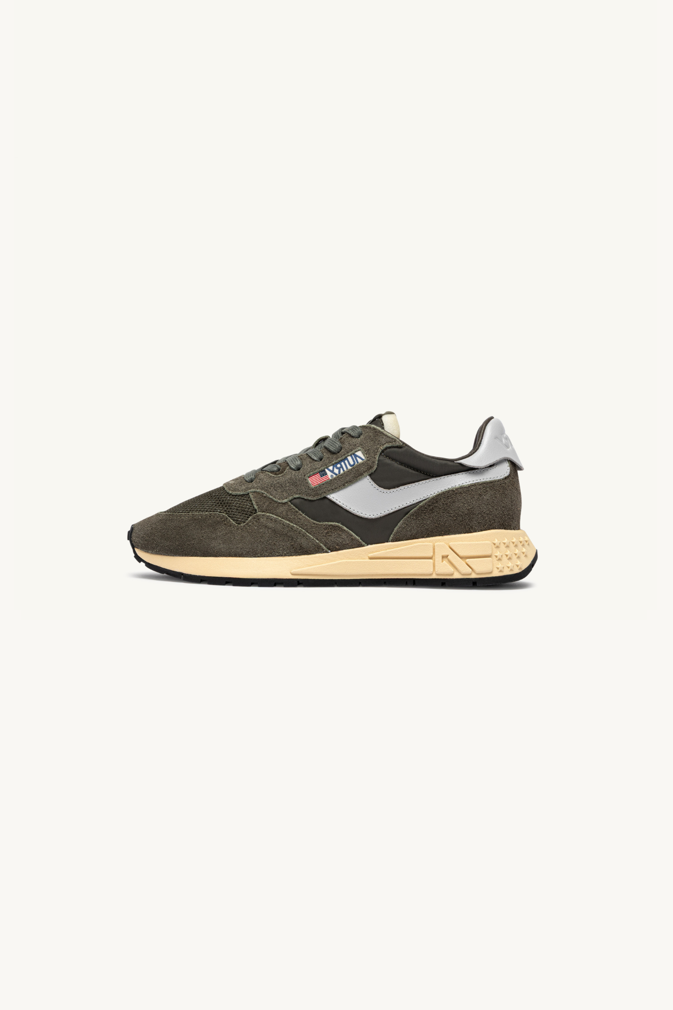 WWLM-UT52 - REELWIND LOW MEN SNEAKERS - SUEDE/NET OLIV/HARBMIST