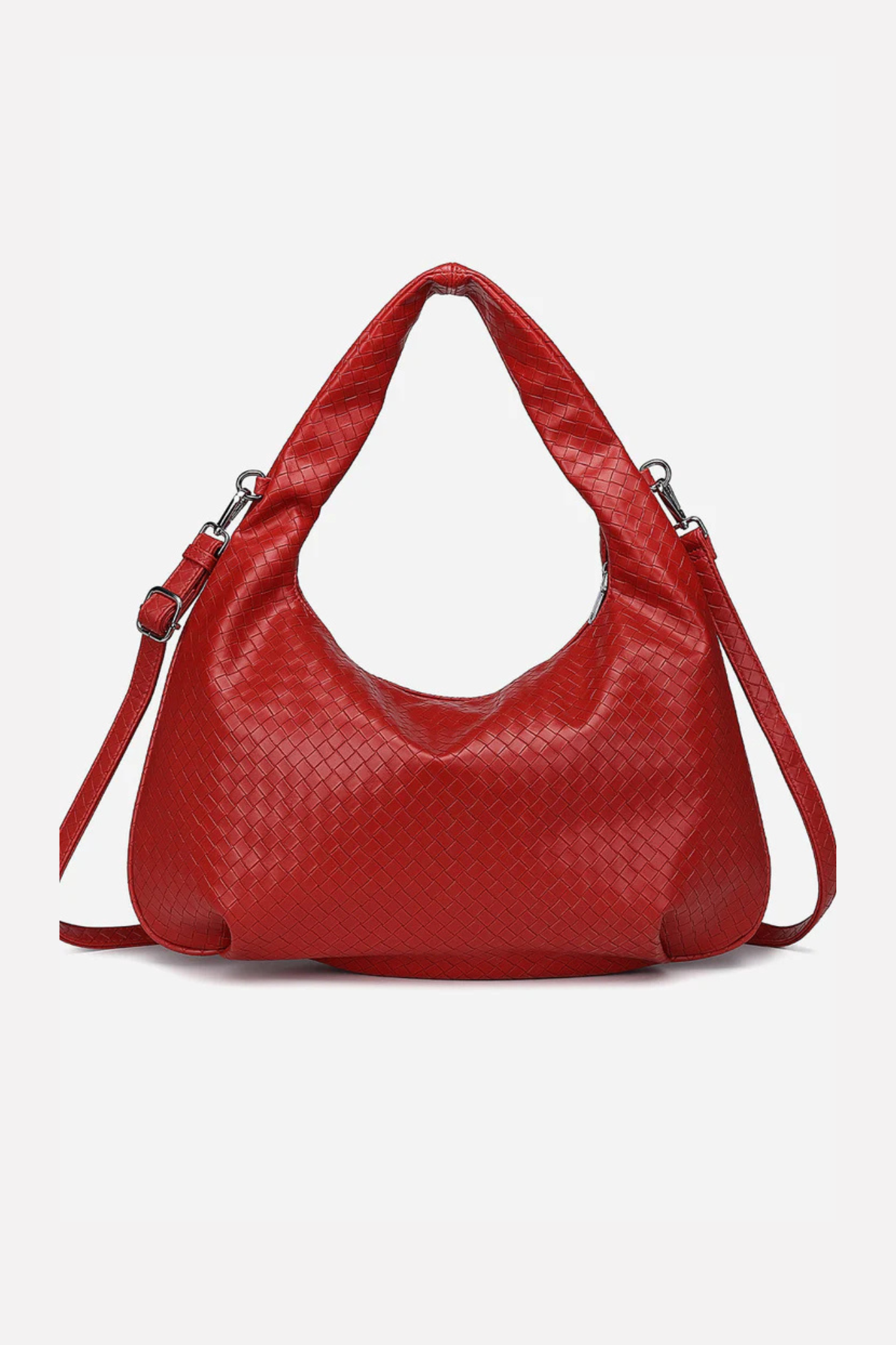 PEONY HOBO BAG - DARK RED