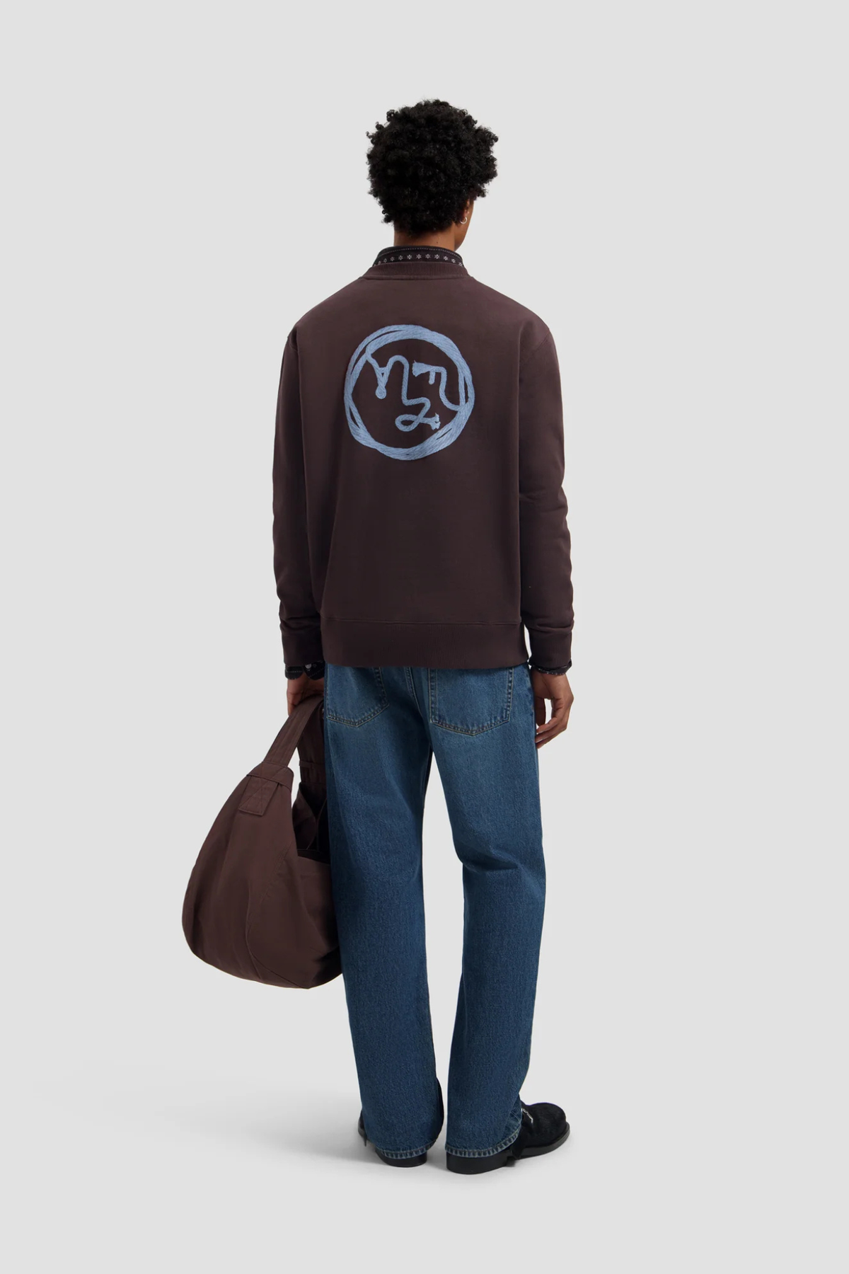 LASSO FACE CREWNECK - CHOCOLATE PLUM