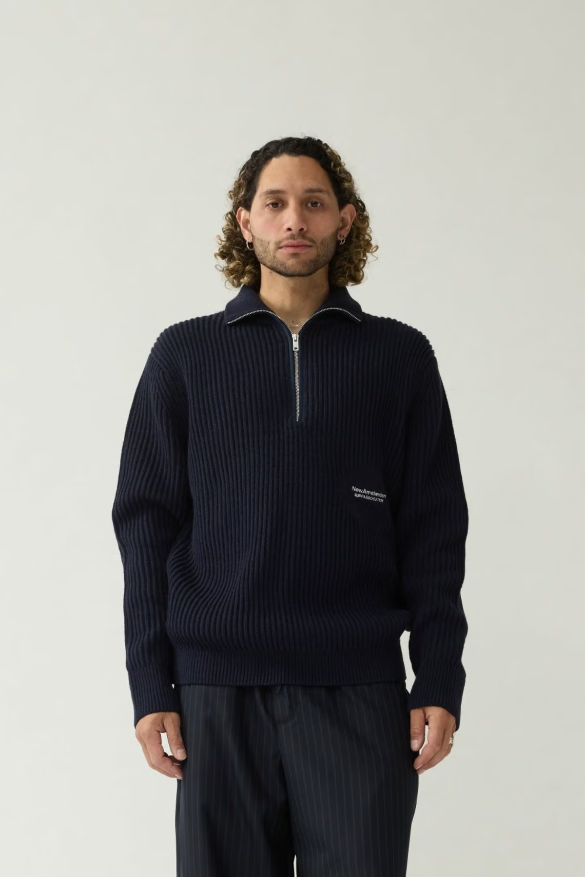 KNITTED HALF ZIP - NIGHT