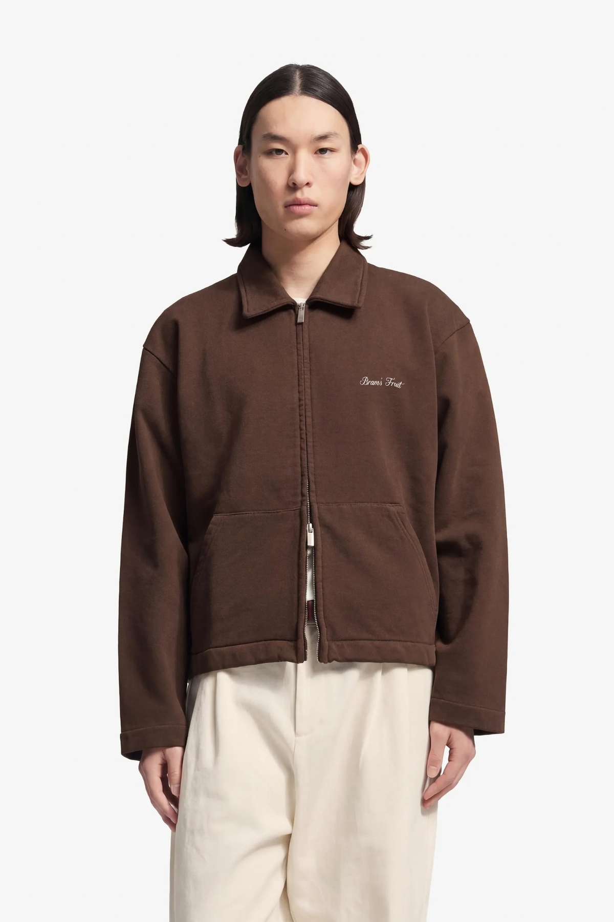 SCRIPT LOGO FULL ZIP - BROWN