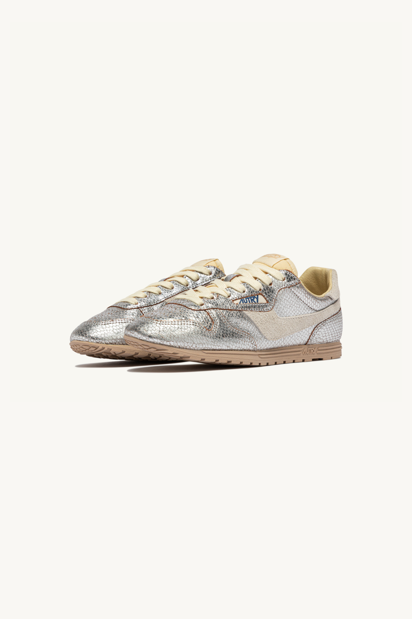 WSLW-XA01 - WINDSPIN LOW WOMEN SNEAKERS - LEA/VIPRINT SILVER/WHT