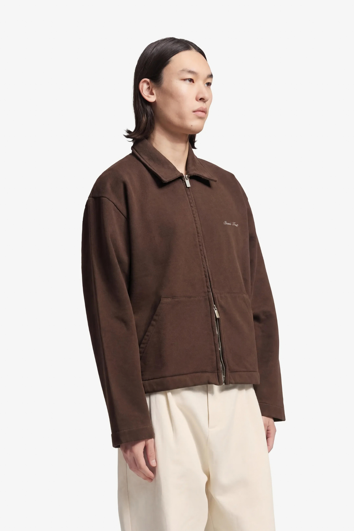 SCRIPT LOGO FULL ZIP - BROWN