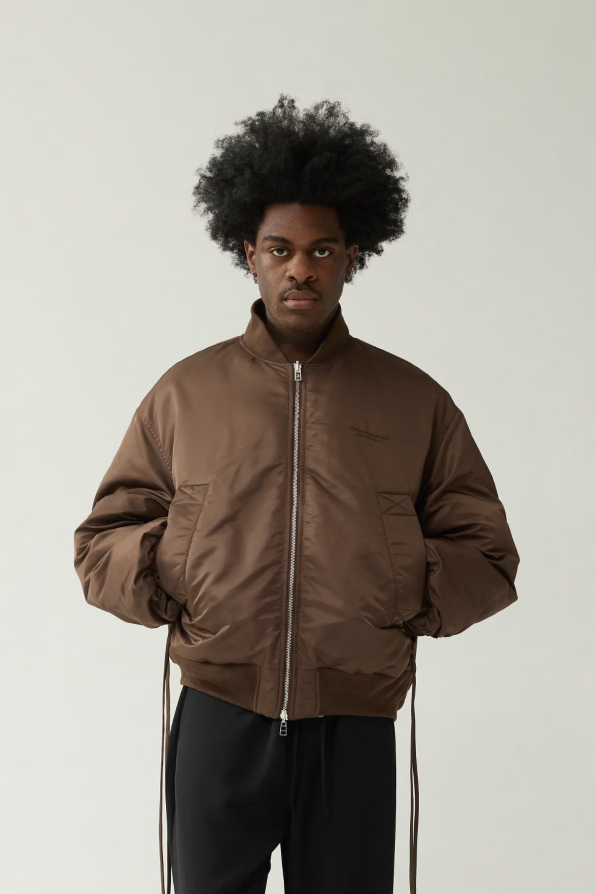 REVERSIBLE BOMBER JACKET - BROWN