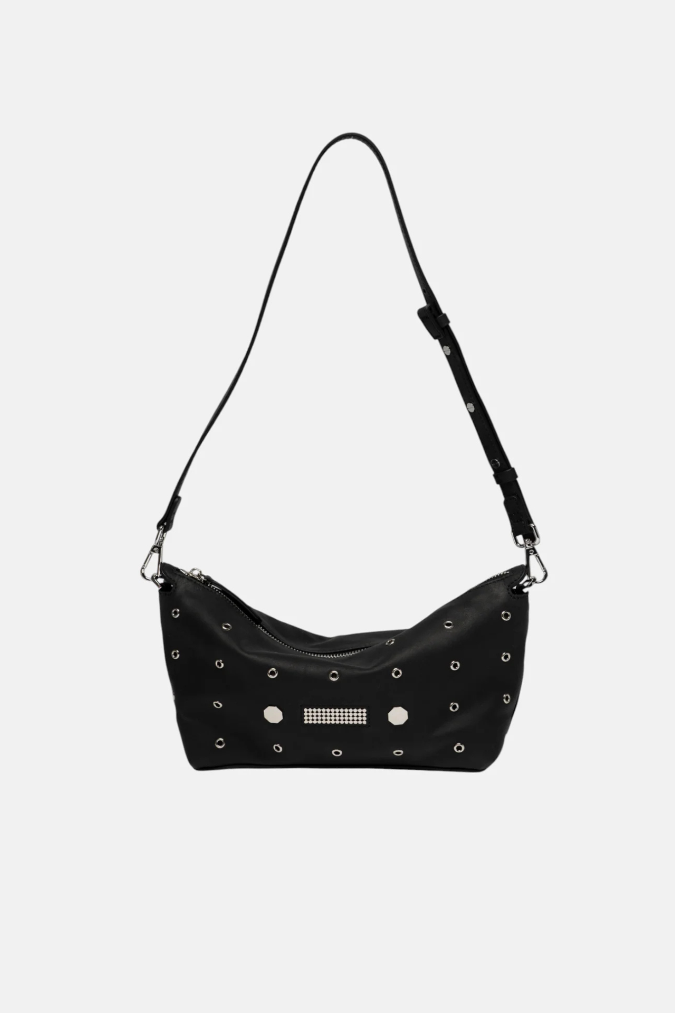 STELLA EYELETS BAG - BLACK SILVER