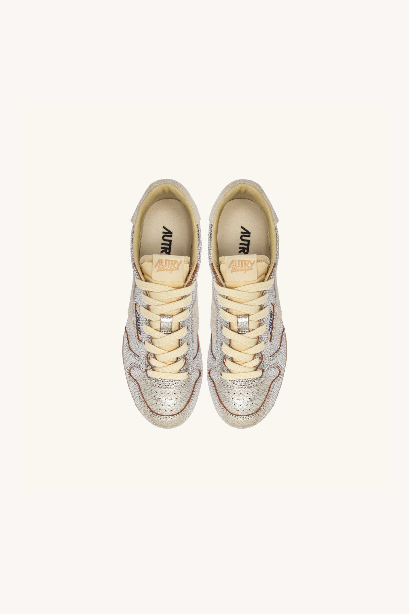 WSLW-XA01 - WINDSPIN LOW WOMEN SNEAKERS - LEA/VIPRINT SILVER/WHT
