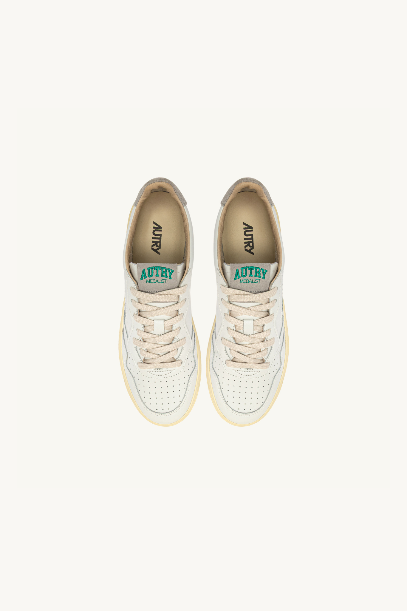 AULM-HJ01- MEDALIST LOW MEN SNEAKERS - LEA/SUECOLLEG WHT/NUVOLE