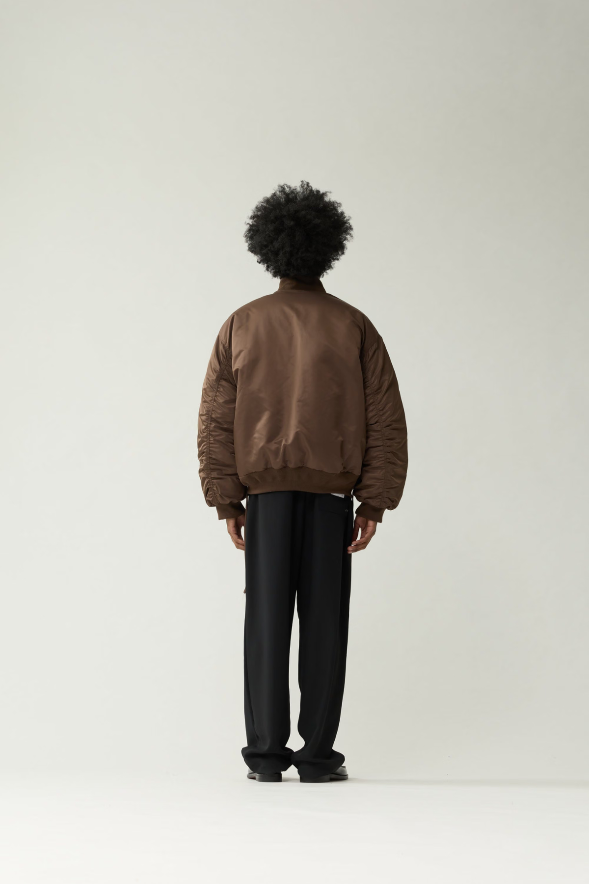 REVERSIBLE BOMBER JACKET - BROWN