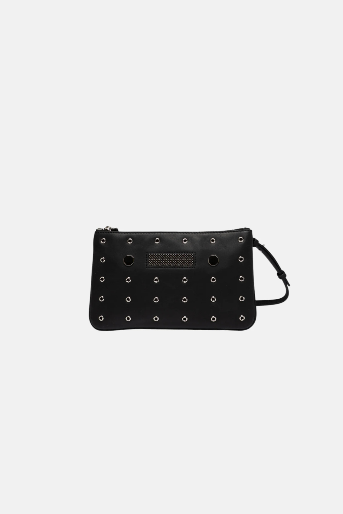 MINI EYELETS BAG - BLACK SILVER