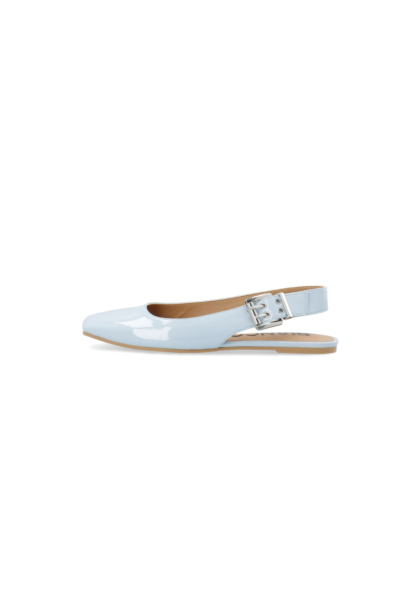 ROSE KARRE FLAT SLINGBACK SHOES - SKY BLUE PATENT