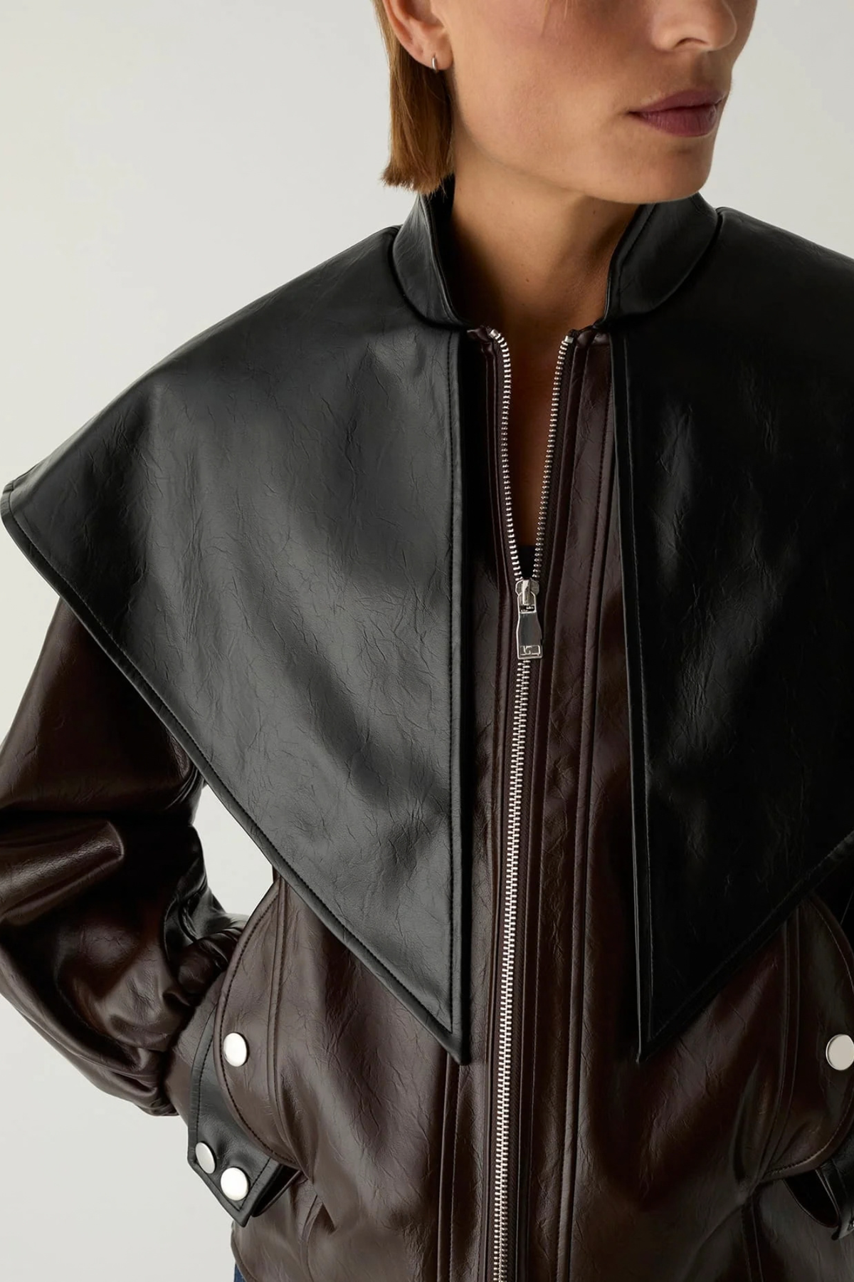 NOOR BOMBER JACKET - BROWN