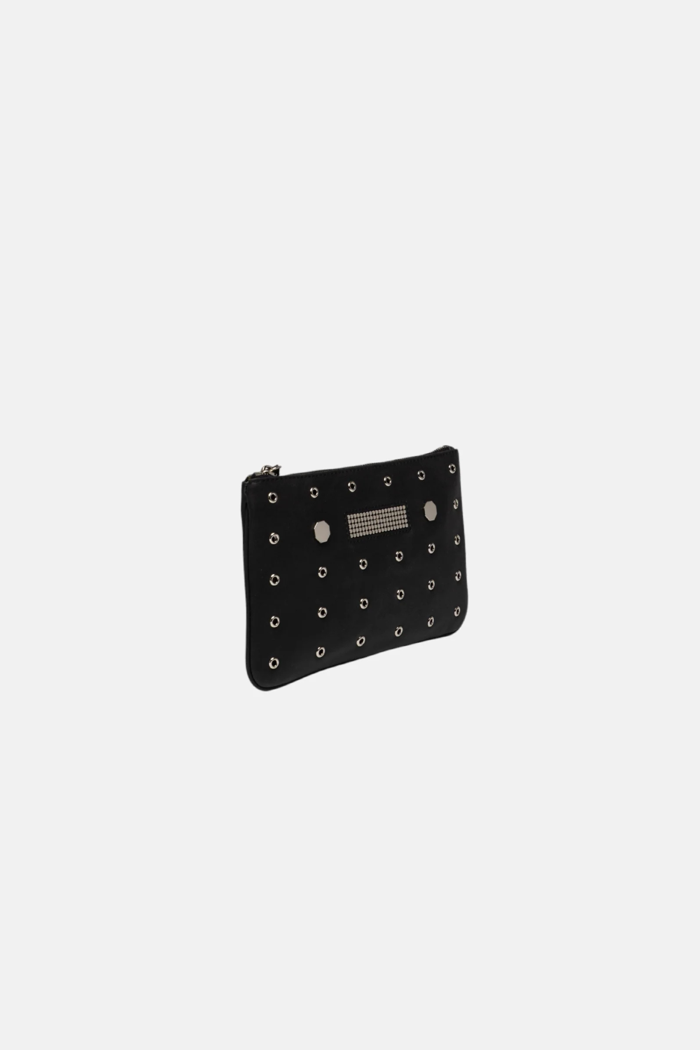 MINI EYELETS BAG - BLACK SILVER