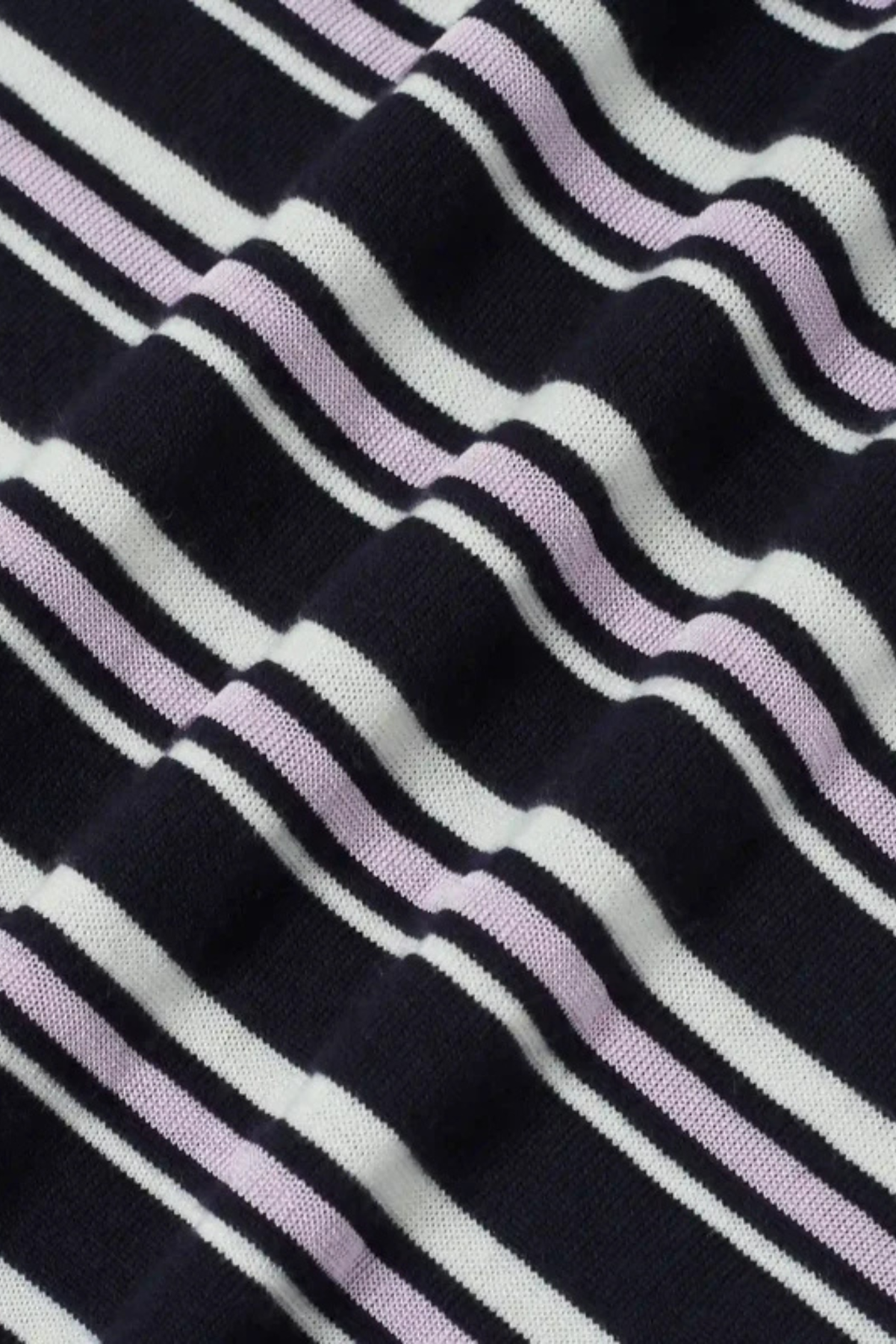 GESTREEPTE GEBREIDE POLO MET LANGE MOUWEN - MARINEBLAUW