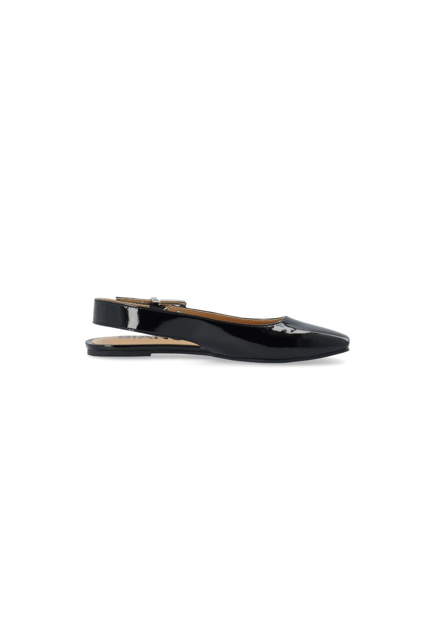 ROSE KARRE FLAT SLINGBACK SHOES - BLACK PATENT