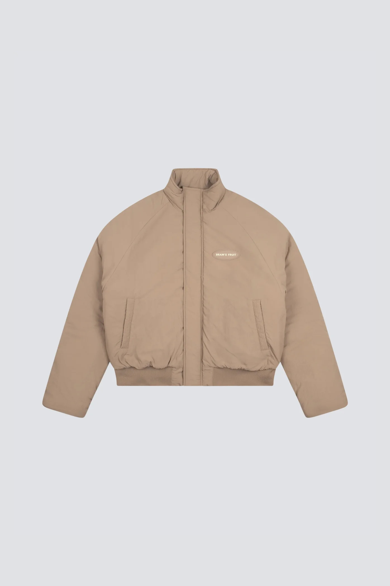 EMBLEM PATCH PADDED JACKET - KHAKI