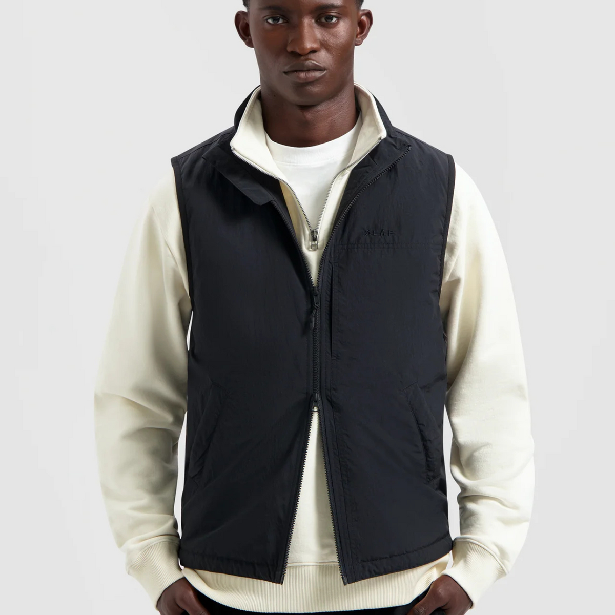 NYLON GILET - BLACK