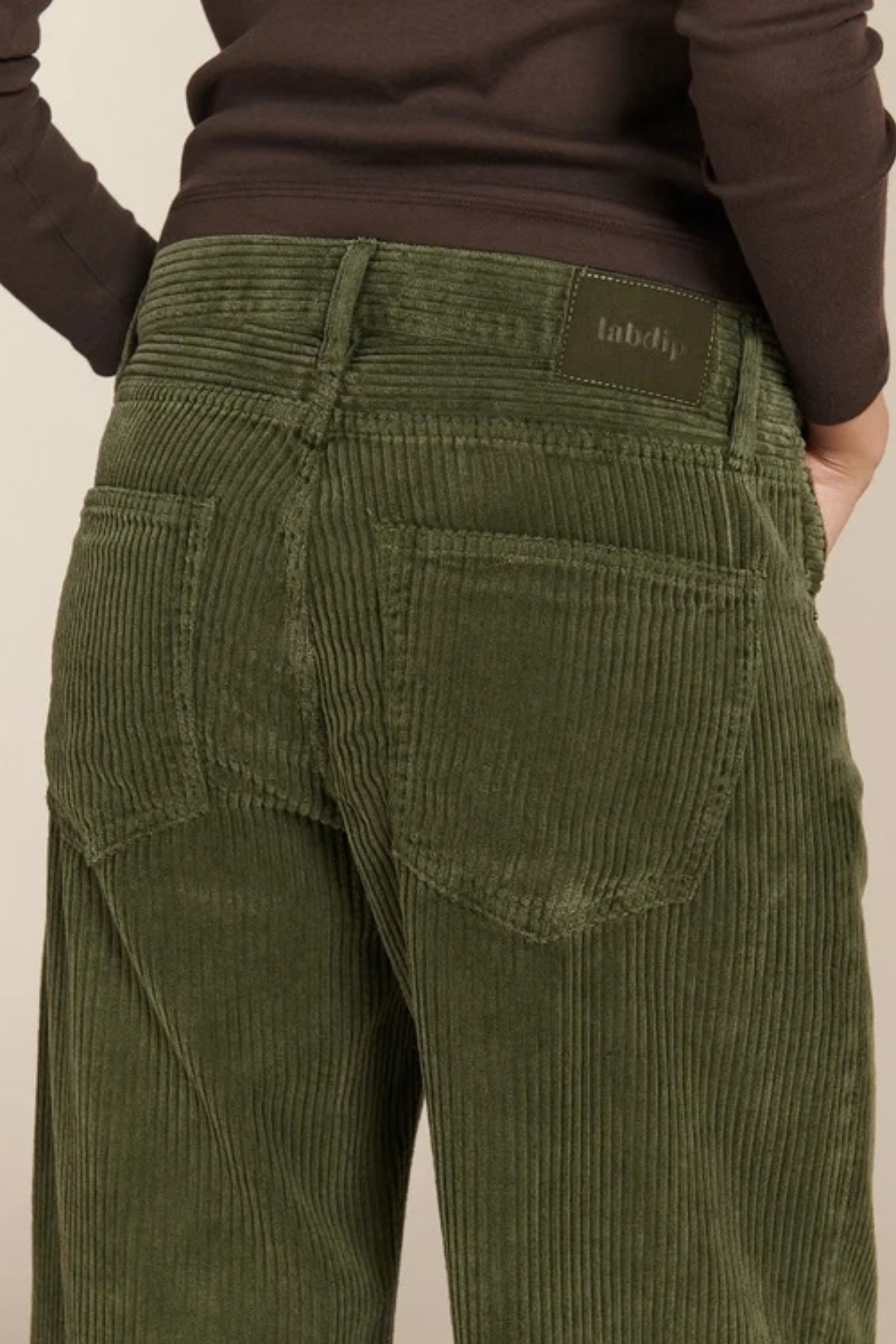 RIVER CORDUROY DYE JEANS - ARMY SAGE