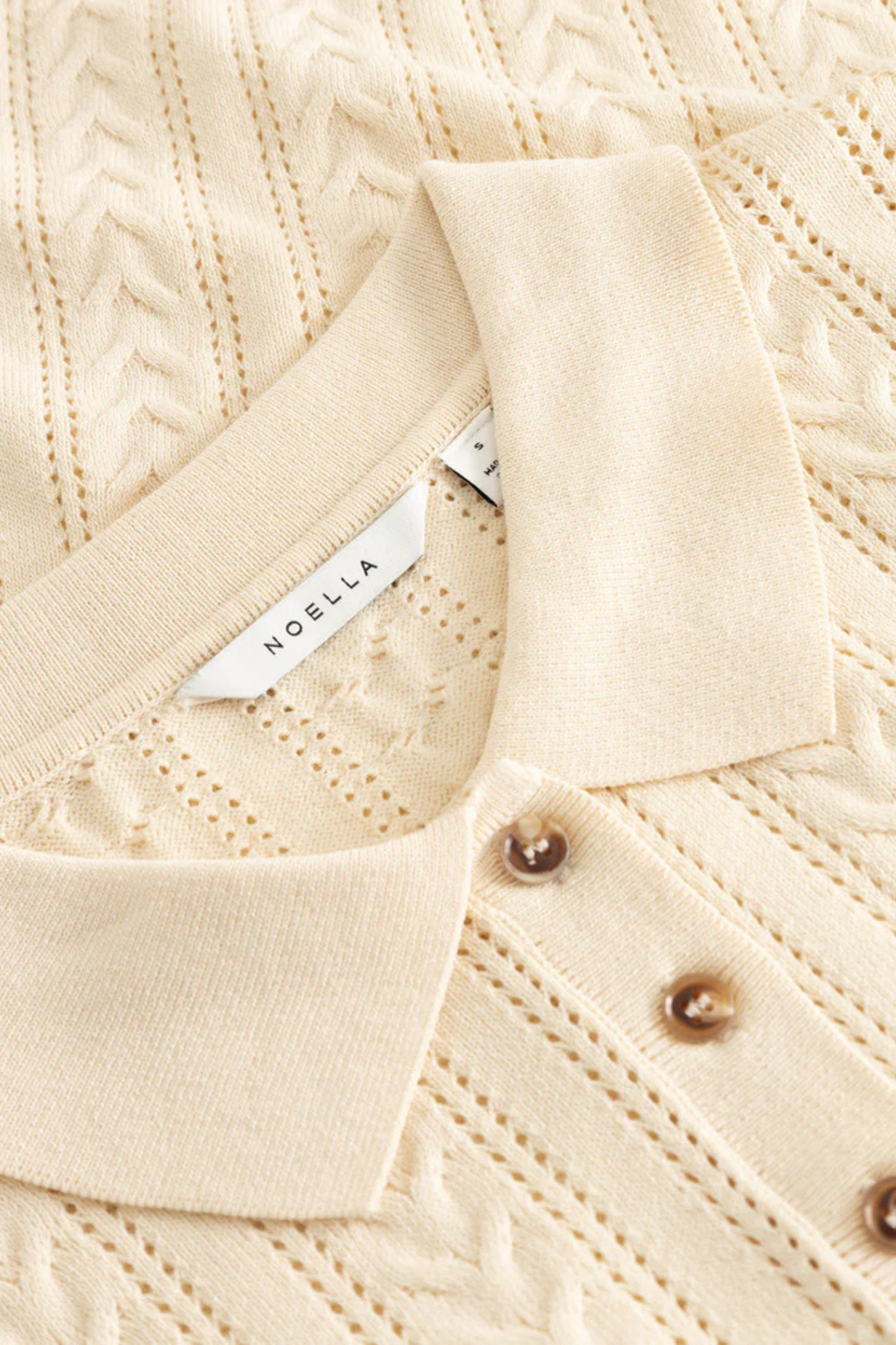 MECCA KNIT POLO - IVORY