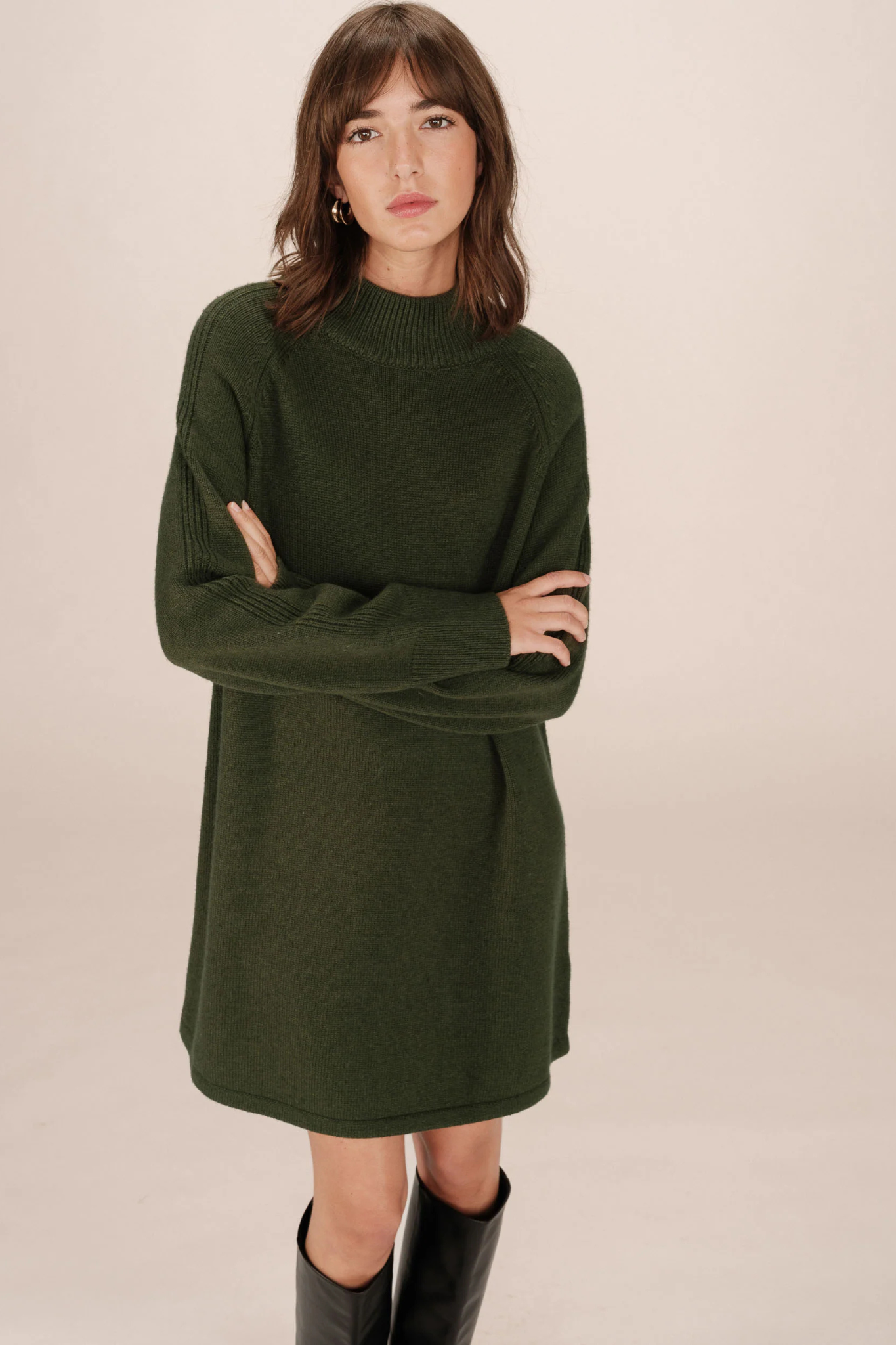 SANDRINE DRESS - KHAKI