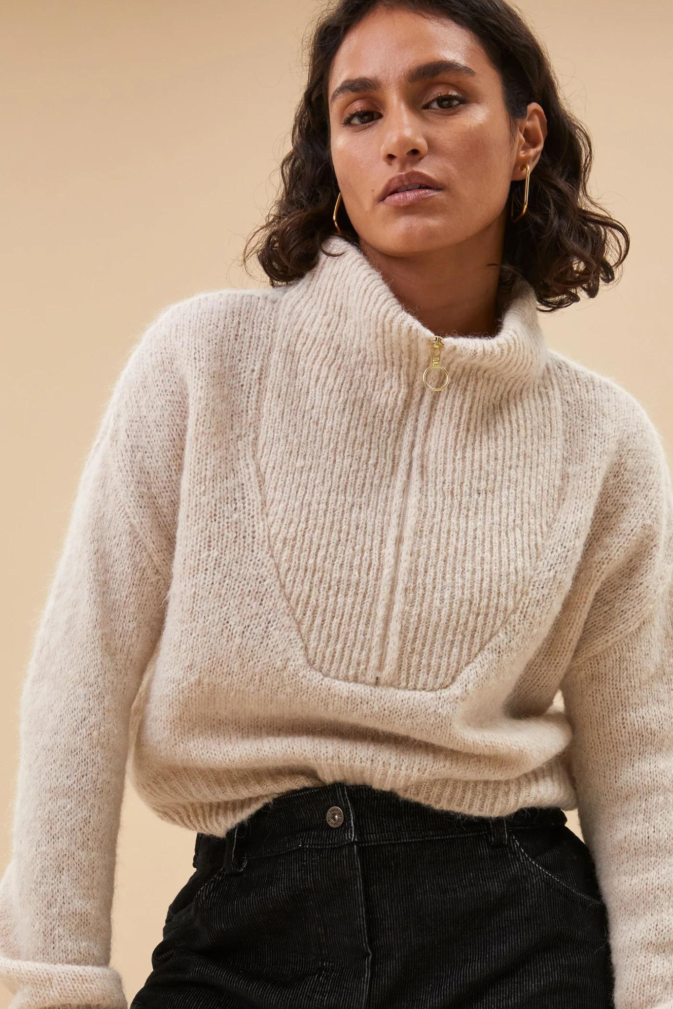 BOXY BEAU PULLOVER - CHALK