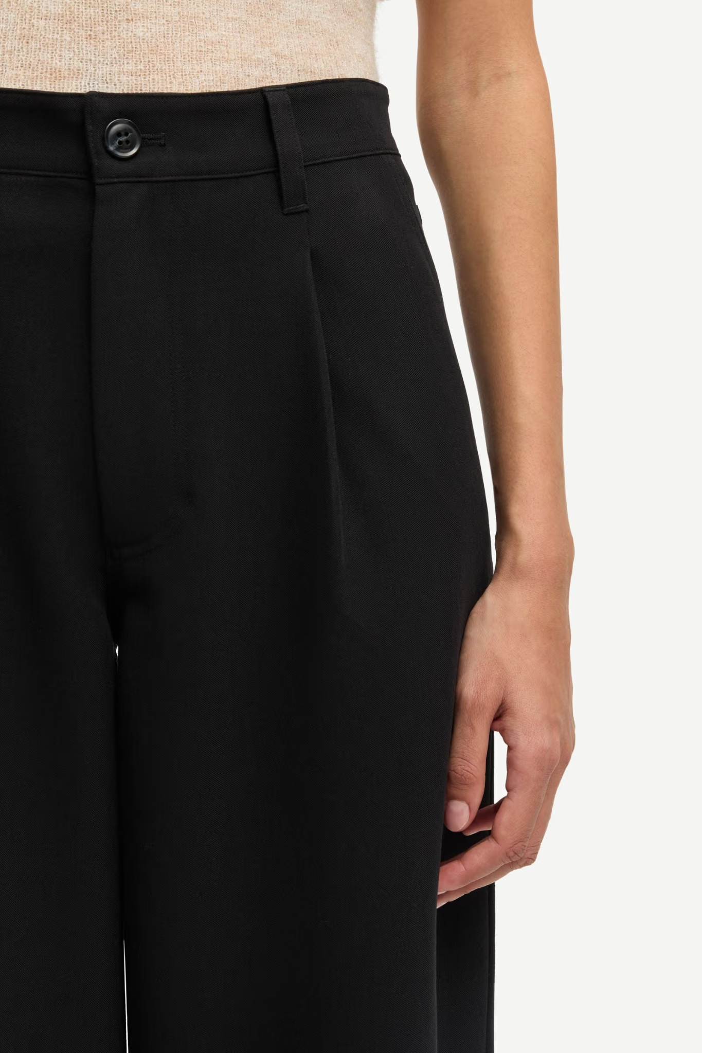 HARPER PLEAT PANTS - BLACK