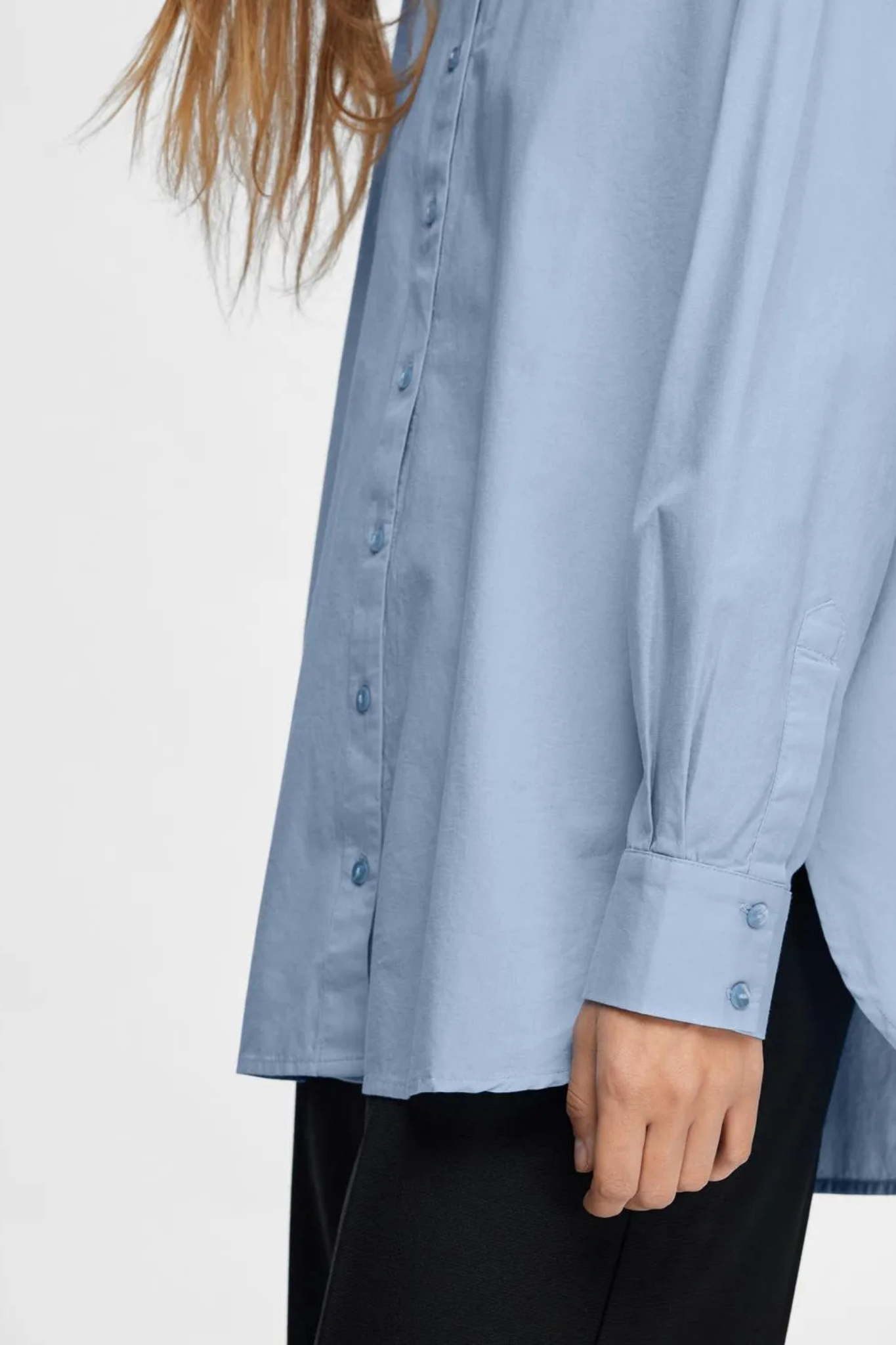 SLFDINA-SANNI LS SHIRT - CASHMERE BLUE