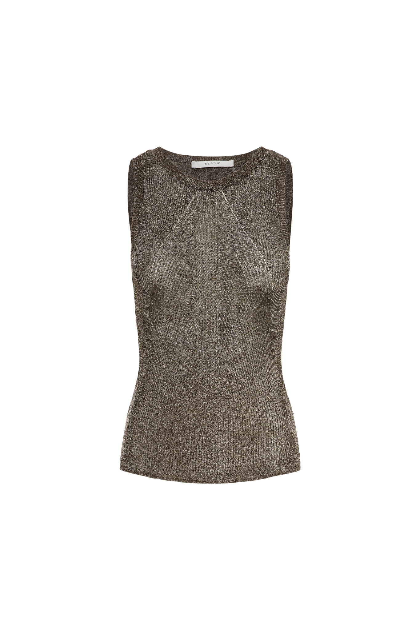 SILVI TANK TOP - WARM GREY METALLIC