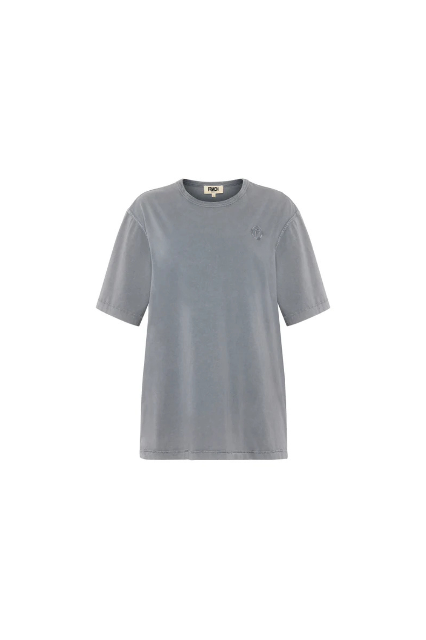 FRNCH inesse t-shirt in grey. Front flatlay view