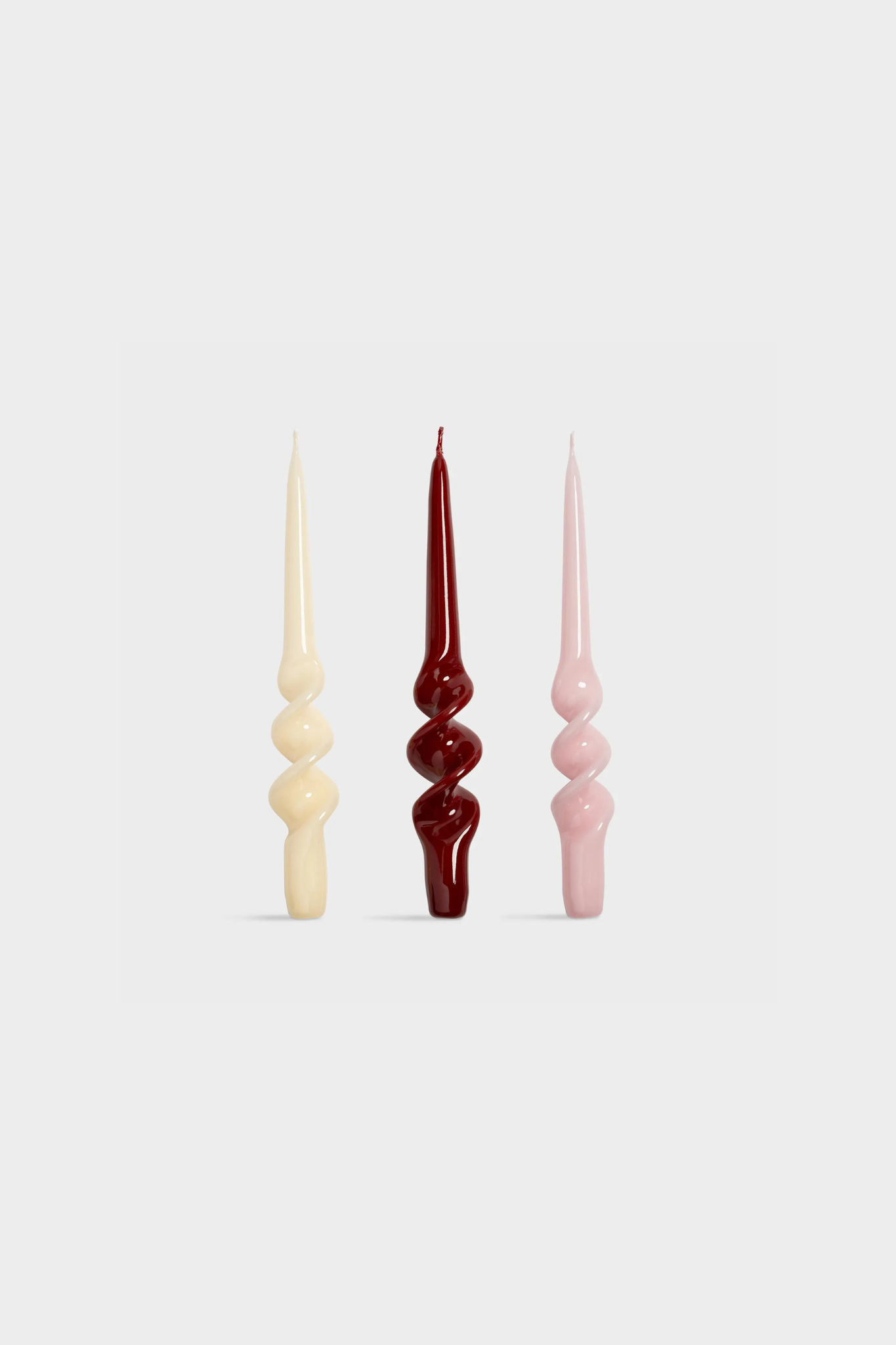 CANDLE ALPHA REDS SET OF 3