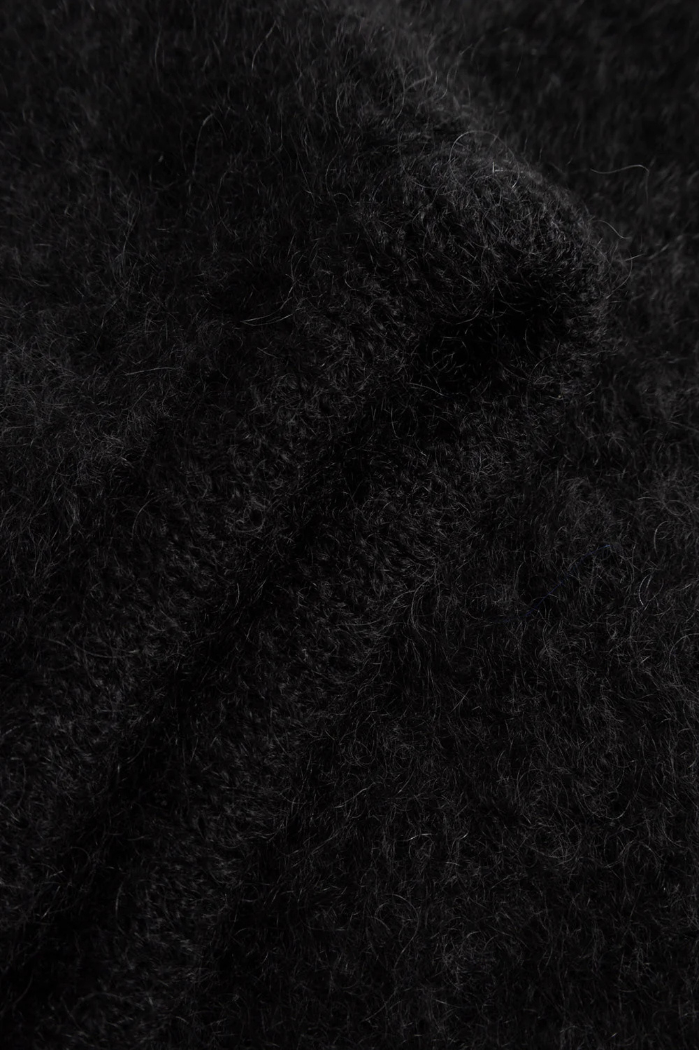 MERLE KNIT BALACLAVA BEANIE - BLACK