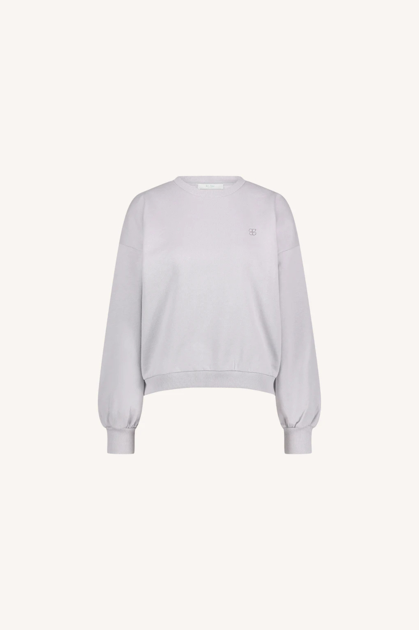 By-Bar bibi disco sweater in pastel lilac. Front flatlay view