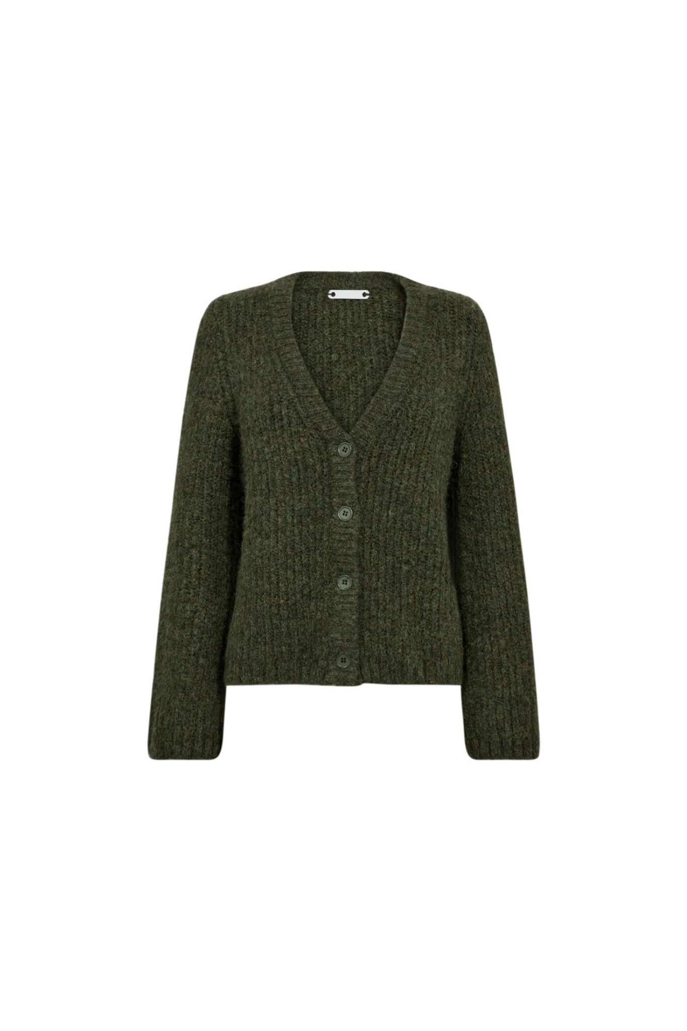 CHARLIE V-CARDIGAN - MILITARY OLIVE