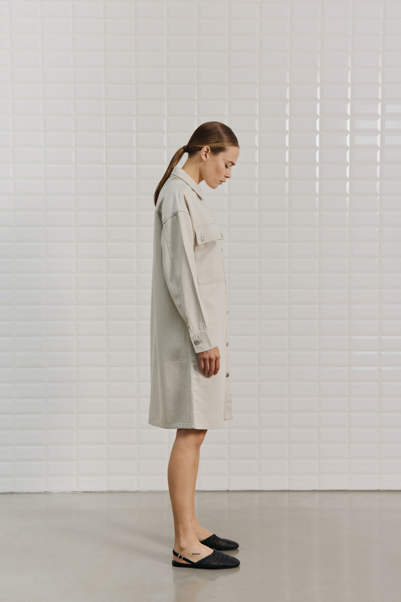 PENELOPE LS DRESS - SILVER LINING