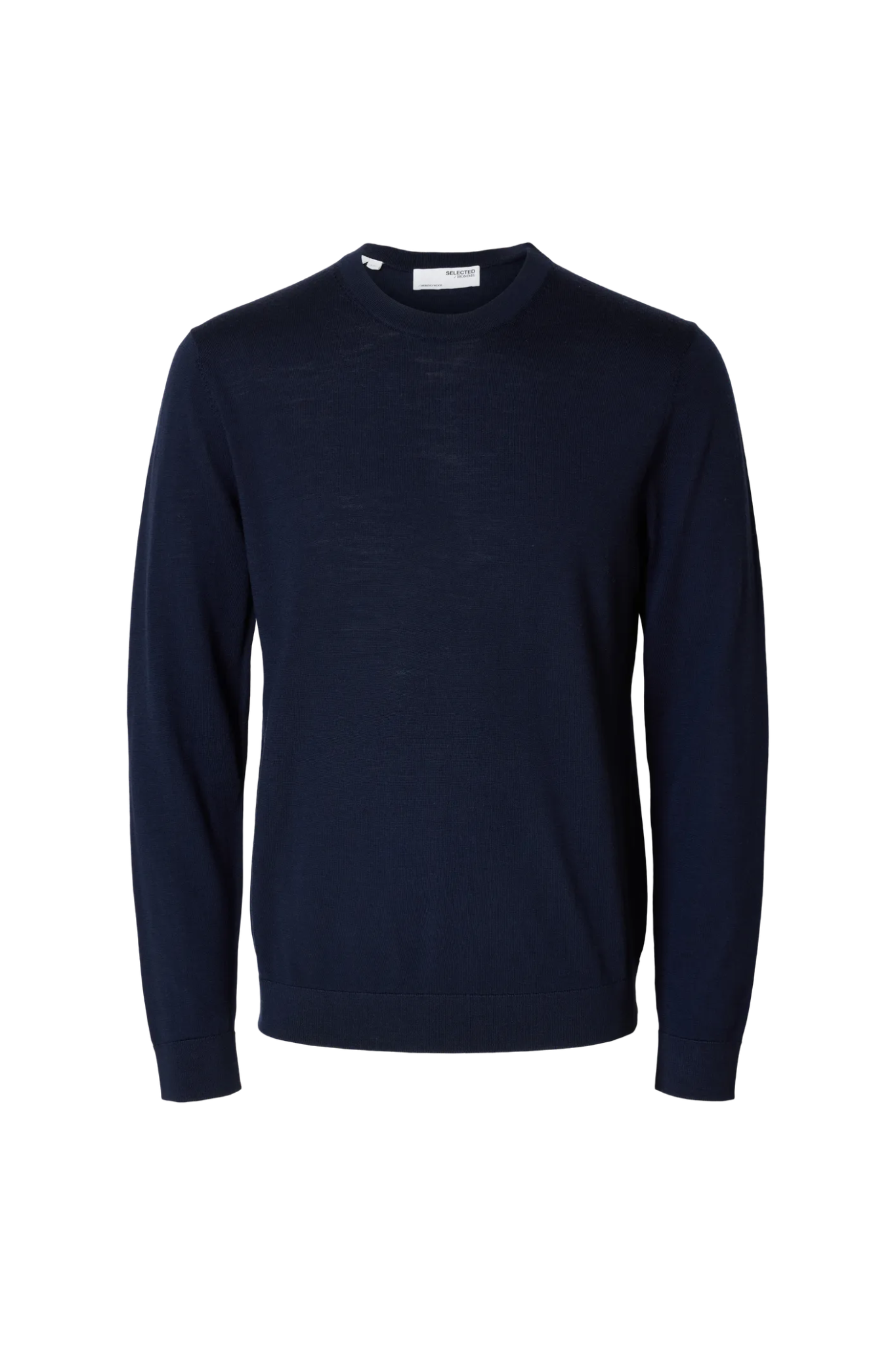 SLHTRAY LS KNIT MERINO CREW NECK - NAVY BLAZER