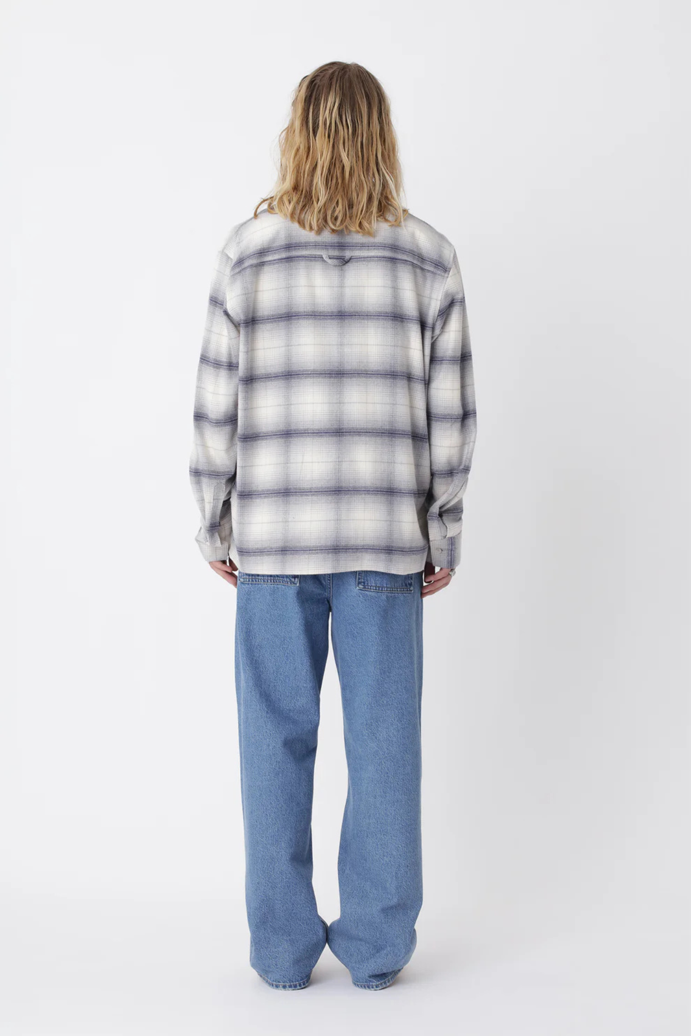 BLAKE.01 CHECK SHIRT - GRAY VIOLET COMB.