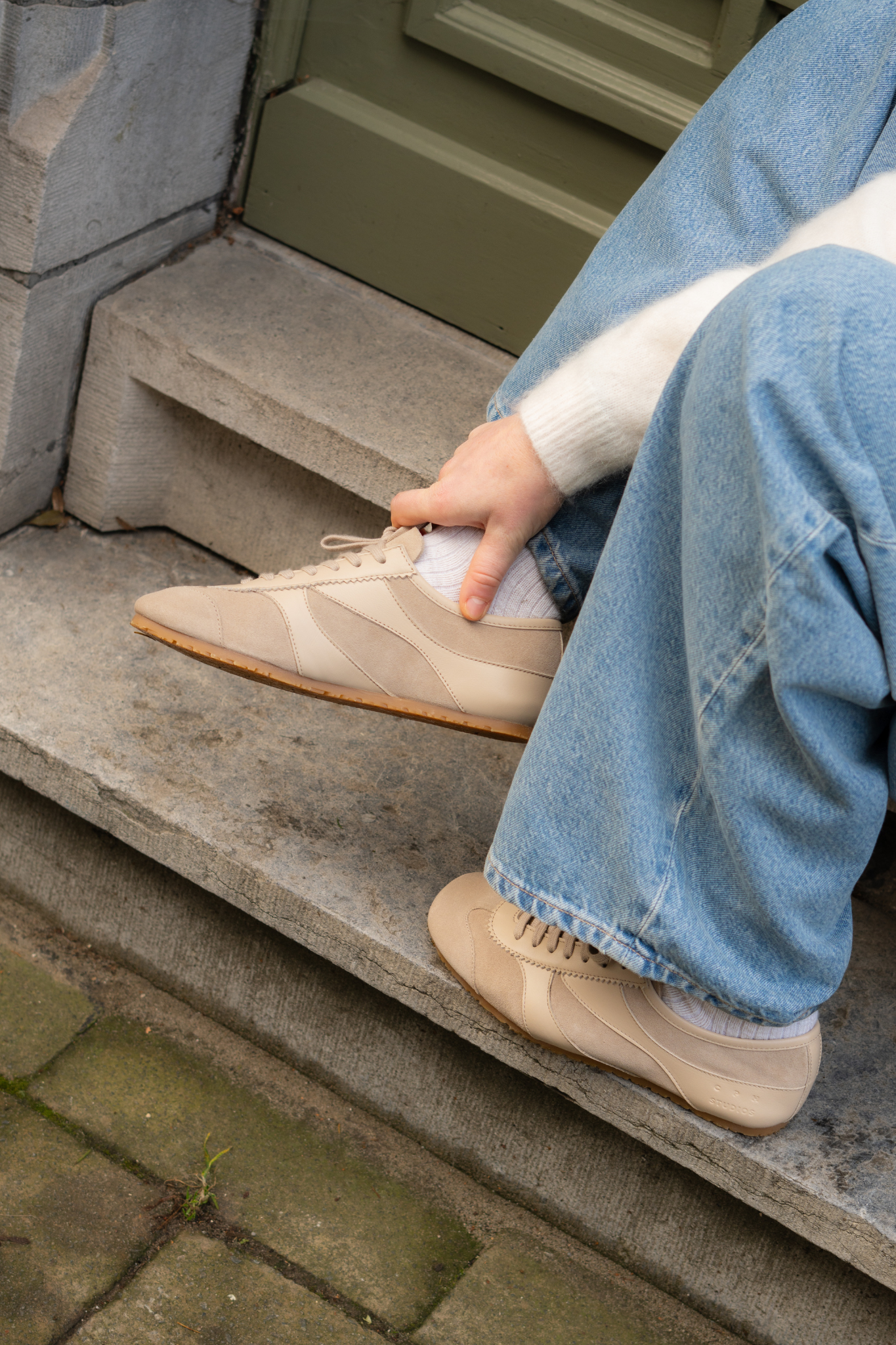 CPH717 LEATHER MIX SHOES WOMEN - SAND