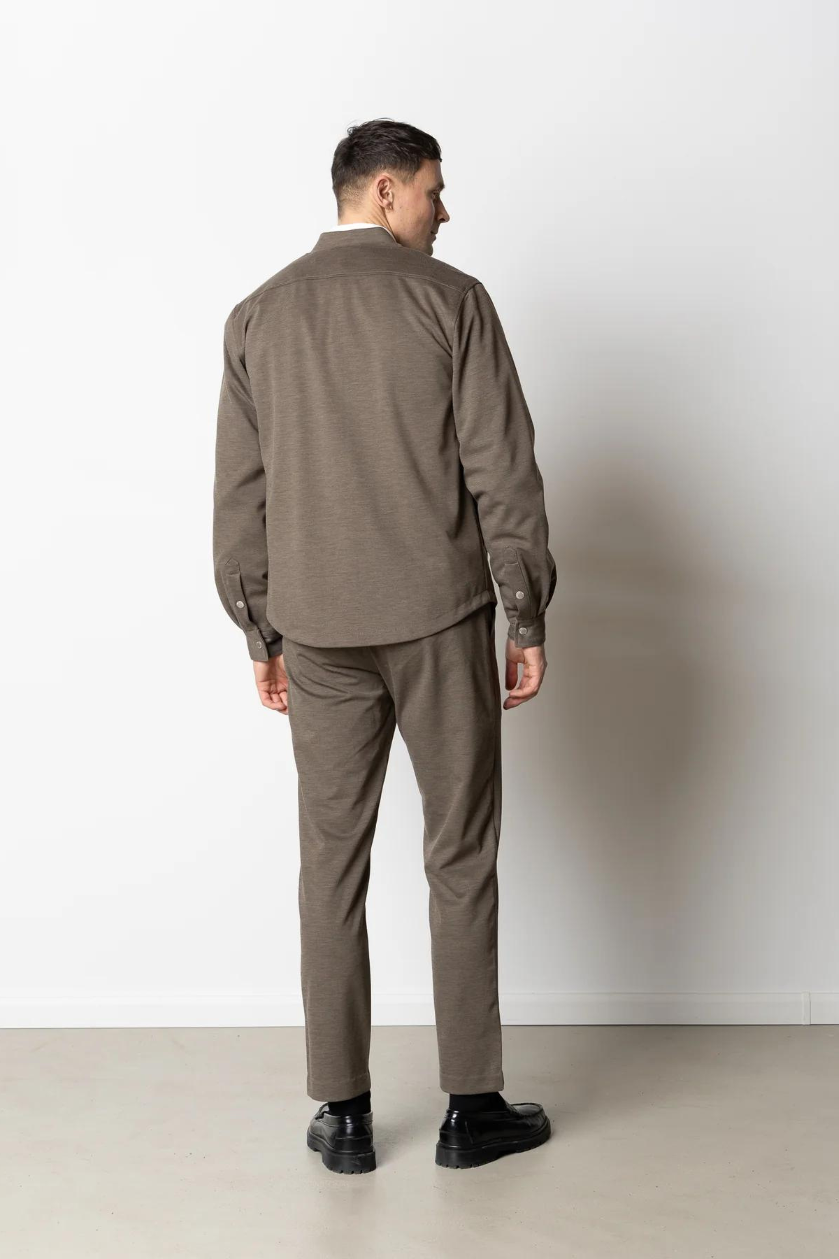 BRENDON JERSEY JACKET - DARK KHAKI