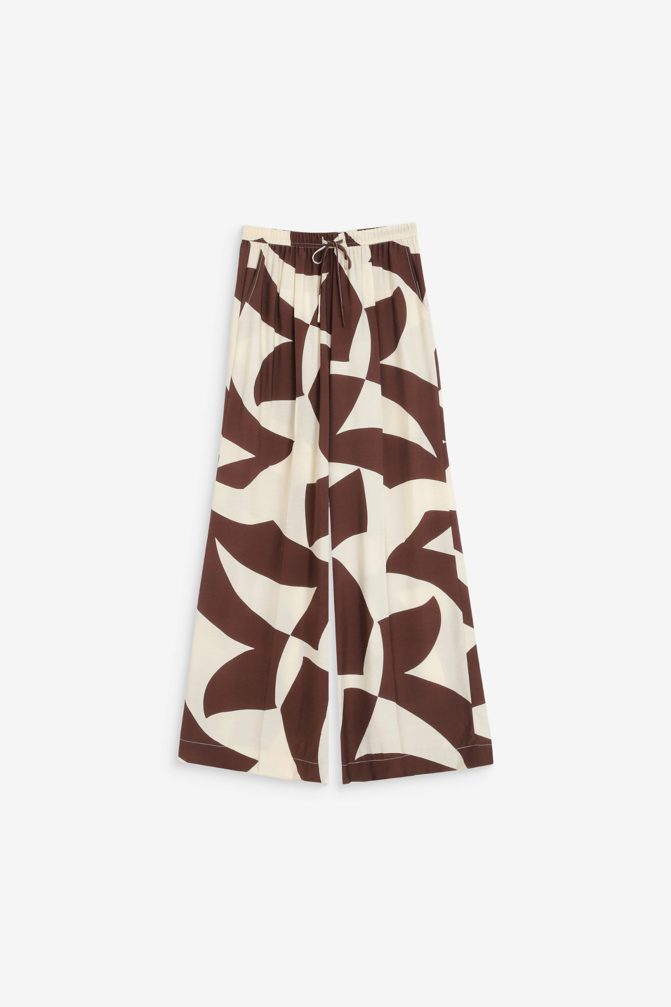 VENI WIDE LEG PANTS - CHOCOLAT