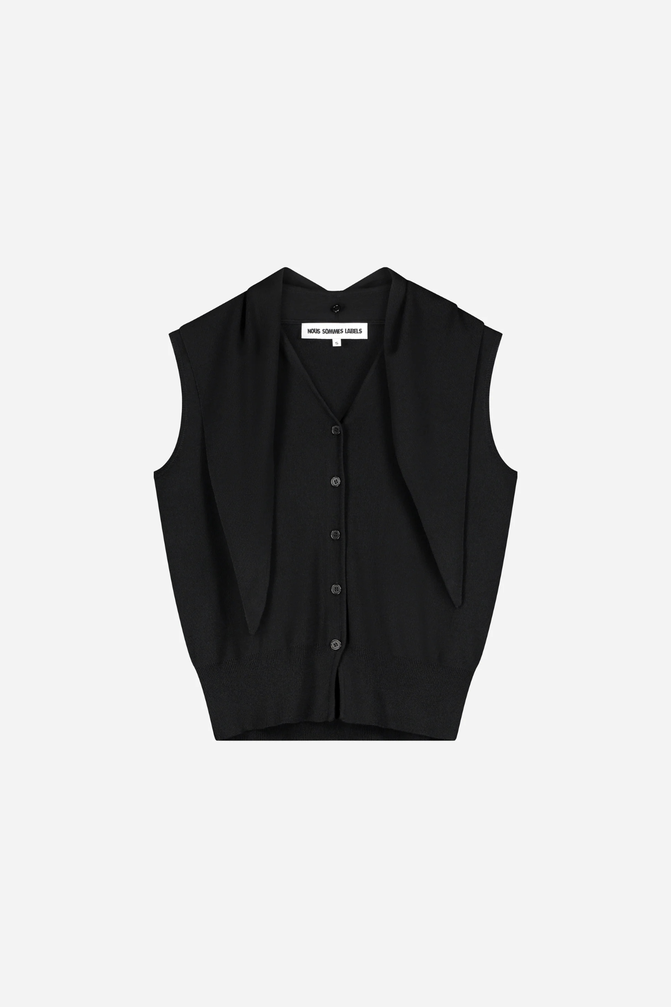 NIKA SCARF TOP - BLACK