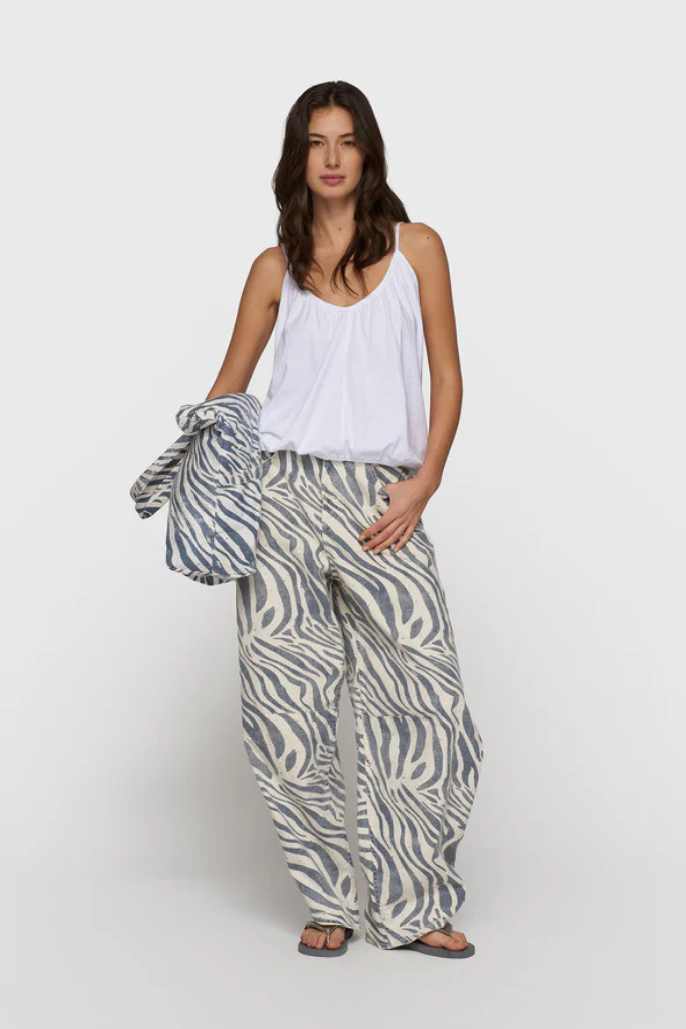 WESTER ZEBRA PANTS - LIGHT VANILLA