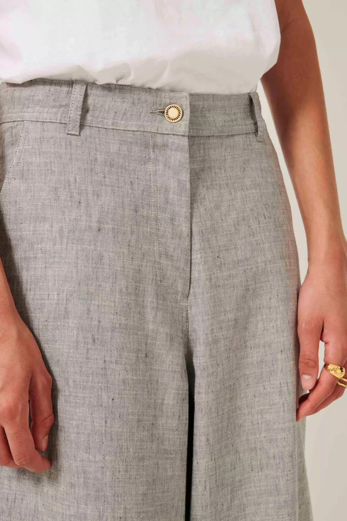 DASUM WIDE PANTS - GREY