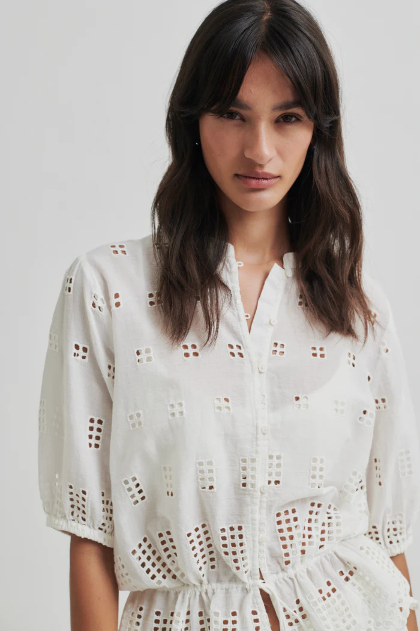 ELENORE SHIRT - WHITE ALYSSUM
