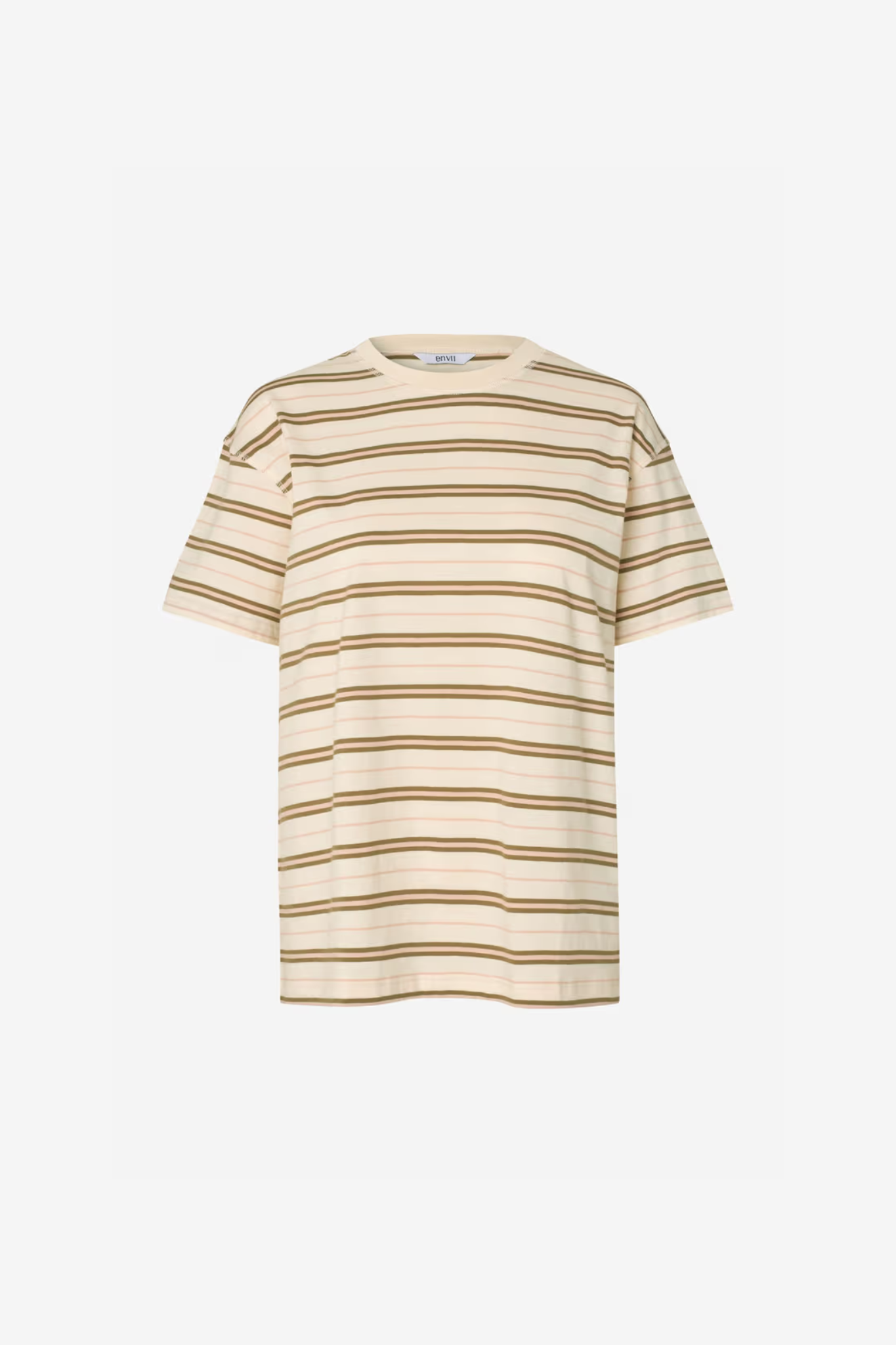 KULLA SS STRIPE T-SHIRT - ROSE CREAM STRIPE