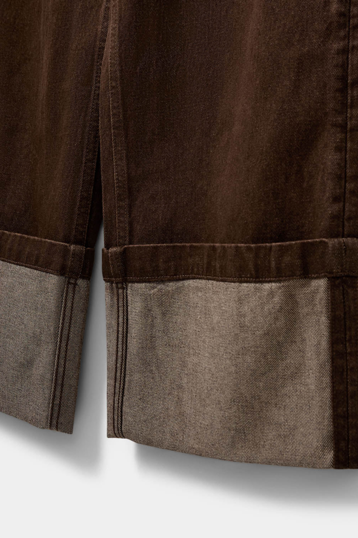 MISHA FOLD UP JEANS - DARK BROWN