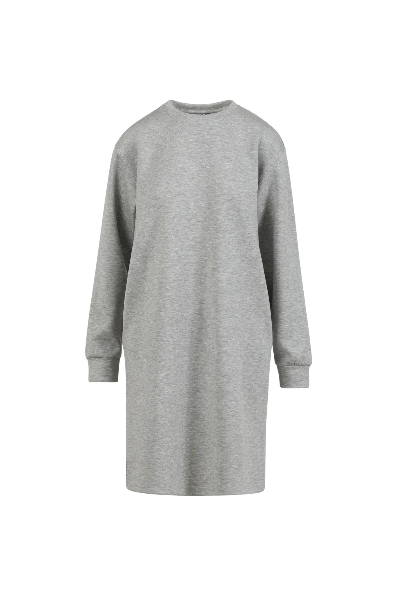 CC Heart Billie sweat dress in light grey. Front flatlay view