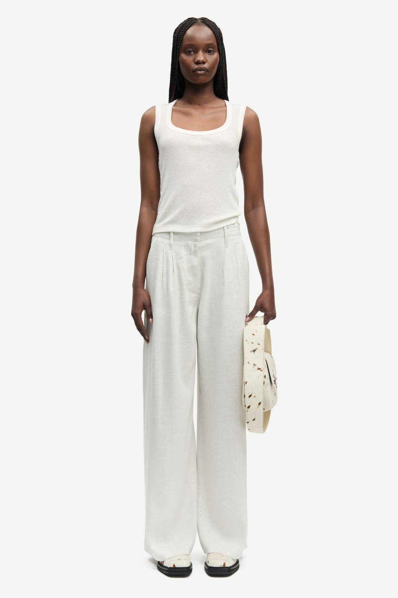 DOU TANK TOP - EGRET