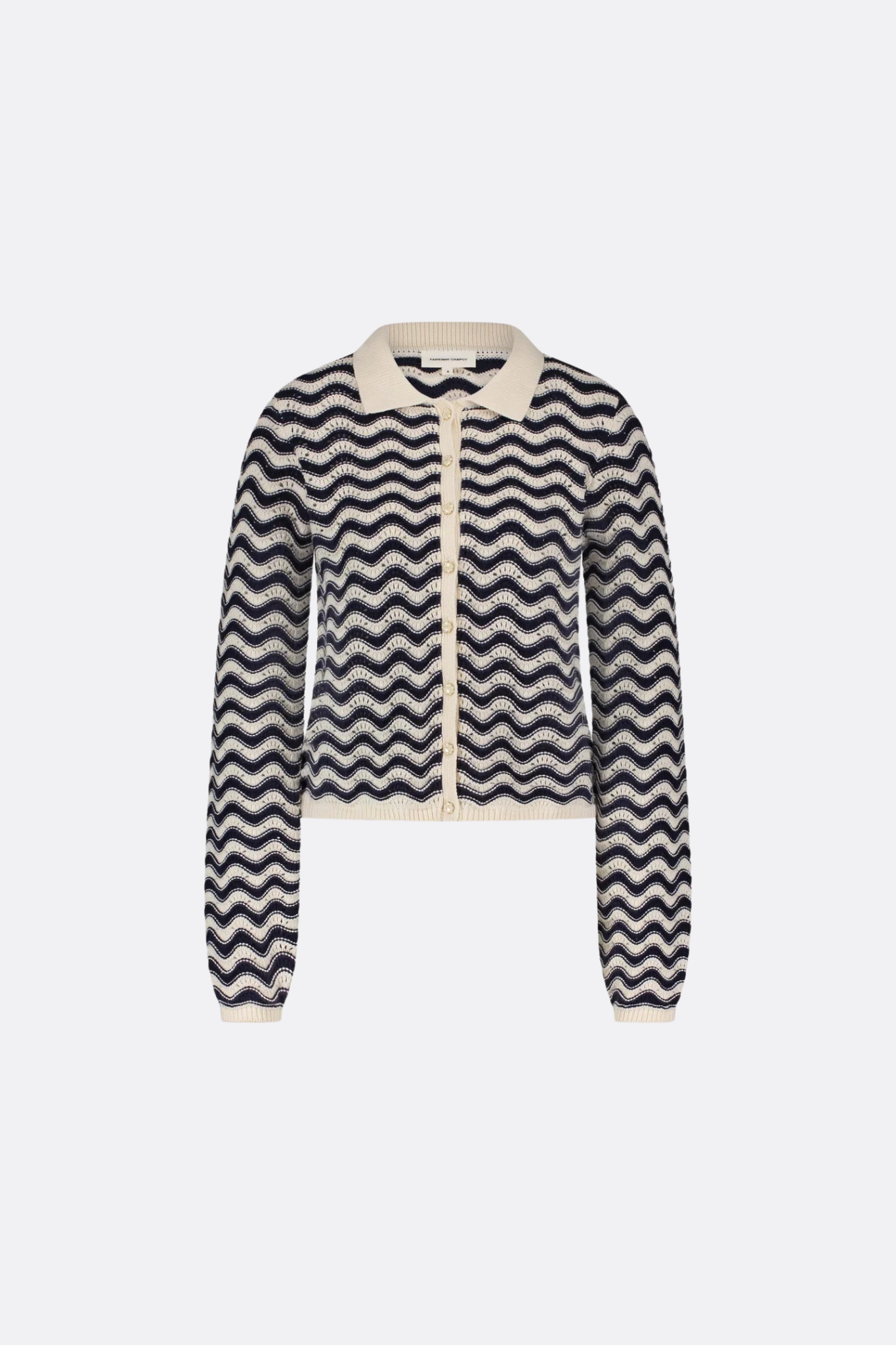 CARO CROCHET LONGSLEEVE CARDIGAN - AFTER MIDNIGHT BLUE
