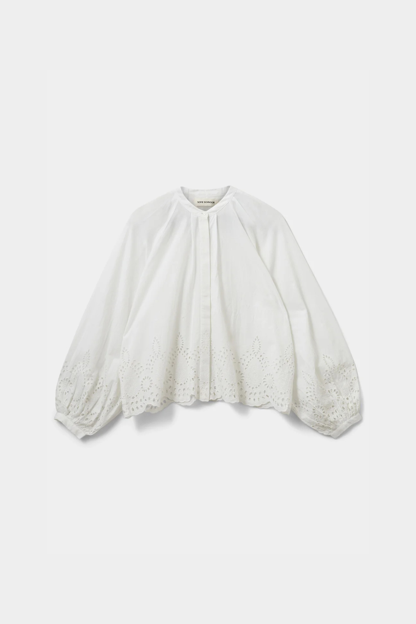 Sofie Schnoor tela shirt in white. Front flatlay view