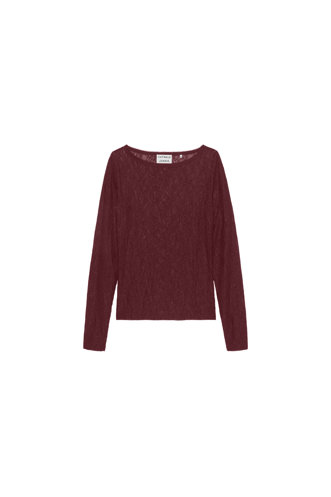 LACE LONG SLEEVE - MERLOT