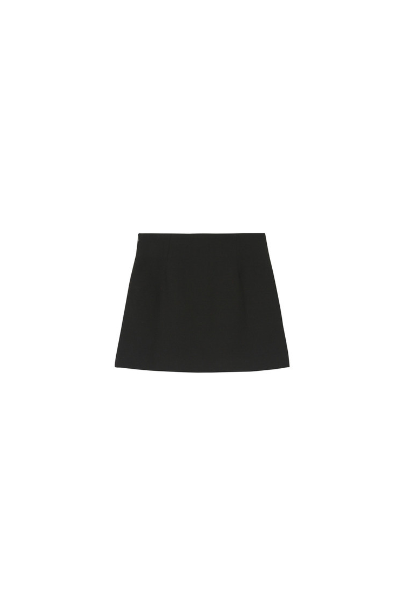 Grace & Mila pekin mini skirt in black. Back flatlay view